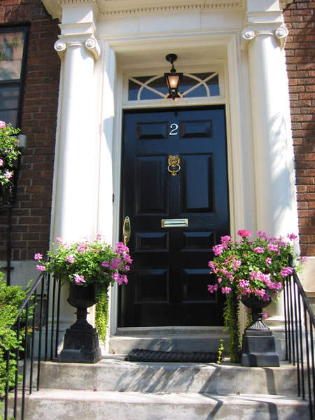 az traditional wooden front door